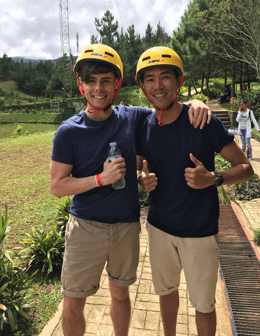 Matt & Neil on a recent team outing to Dahilayan Forest Park